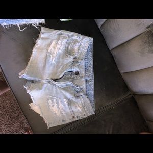 AEO high waisted jean shorts